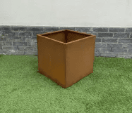 Jardinière Corten cubique sur mesure — Elp! Namur sud