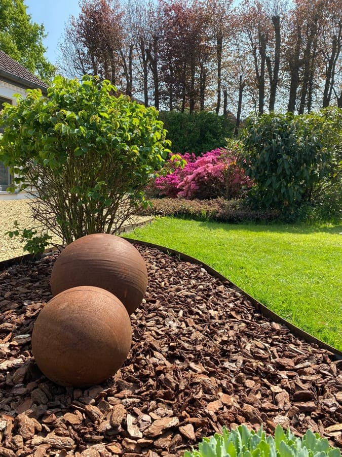Bordure Corten contour massif Namur